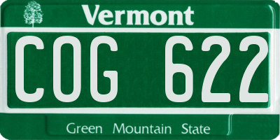 VT license plate COG622