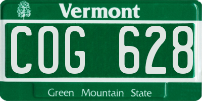 VT license plate COG628