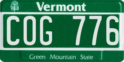 VT license plate COG776