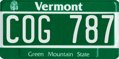 VT license plate COG787
