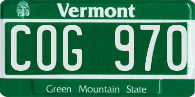 VT license plate COG970