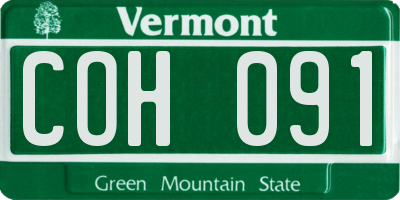 VT license plate COH091