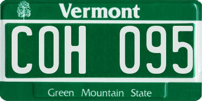 VT license plate COH095