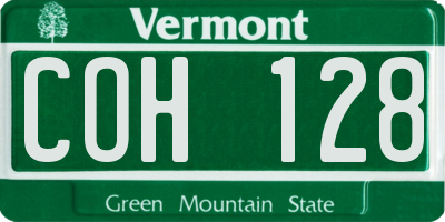 VT license plate COH128