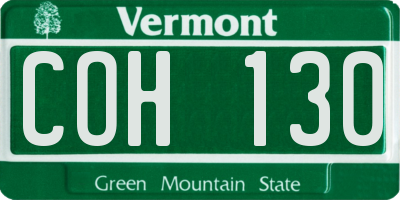 VT license plate COH130