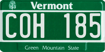 VT license plate COH185