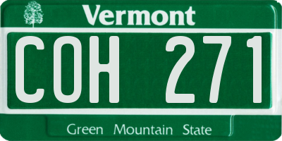 VT license plate COH271