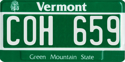 VT license plate COH659