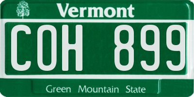VT license plate COH899