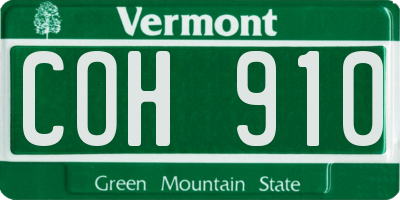 VT license plate COH910