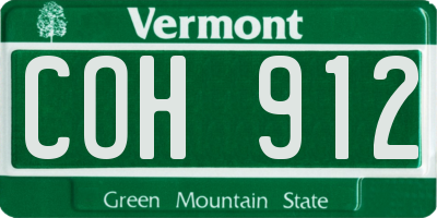 VT license plate COH912