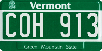 VT license plate COH913