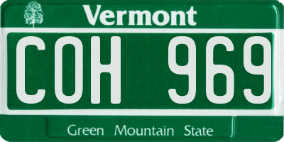 VT license plate COH969