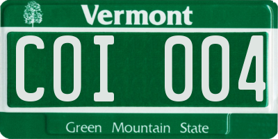 VT license plate COI004