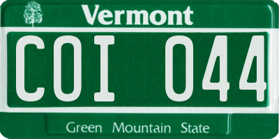 VT license plate COI044