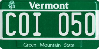 VT license plate COI050