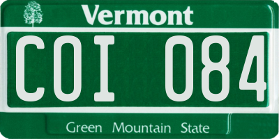VT license plate COI084