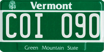 VT license plate COI090