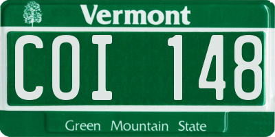 VT license plate COI148