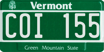 VT license plate COI155