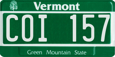 VT license plate COI157