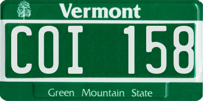 VT license plate COI158
