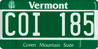 VT license plate COI185