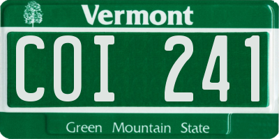 VT license plate COI241