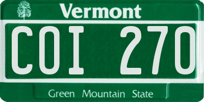 VT license plate COI270