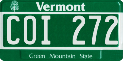 VT license plate COI272