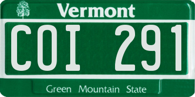 VT license plate COI291