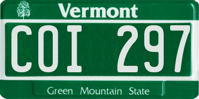 VT license plate COI297
