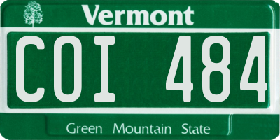 VT license plate COI484