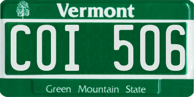 VT license plate COI506