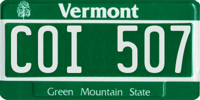 VT license plate COI507