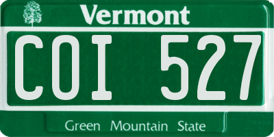 VT license plate COI527