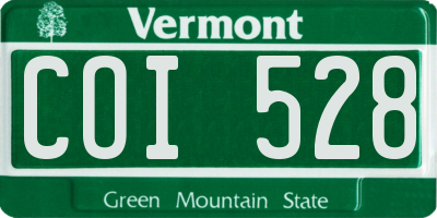 VT license plate COI528
