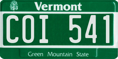 VT license plate COI541