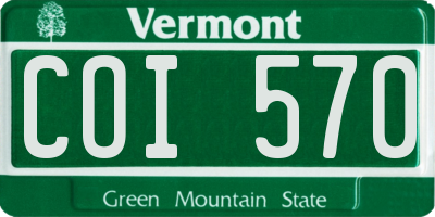 VT license plate COI570