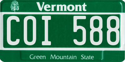 VT license plate COI588