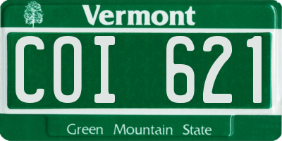 VT license plate COI621