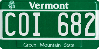 VT license plate COI682