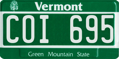 VT license plate COI695