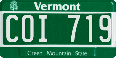 VT license plate COI719