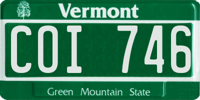 VT license plate COI746