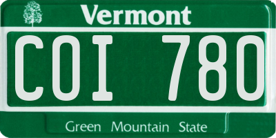 VT license plate COI780