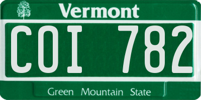 VT license plate COI782