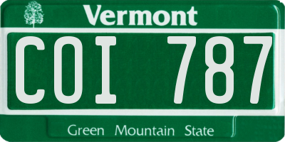 VT license plate COI787