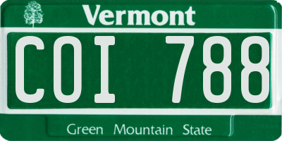 VT license plate COI788