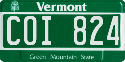 VT license plate COI824